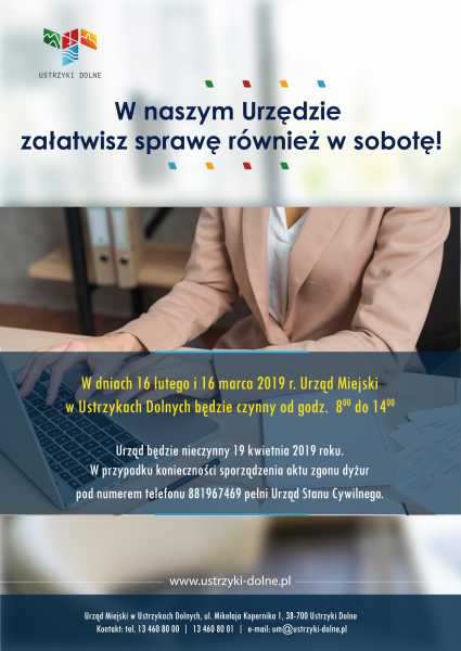 Urząd Miejski otwarty w soboty!